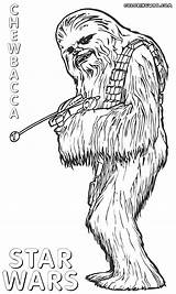 Coloring Pages Chewbacca Wars Star sketch template