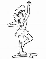 Coloring Skating Figure Pages Skater Clipart Ice Girl Popular Spin Library sketch template