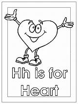 Hh Heart Coloring Activity Pages sketch template