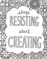 Resisting Empieza Resistir Grown Ups Creativity Craftsy sketch template