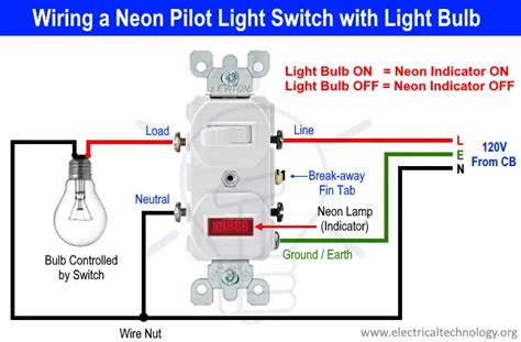 wire  pilot light switch     wiring
