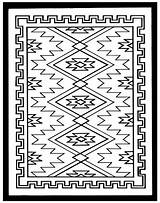 Navajo Rug Southwestern Dover Pueblo Muster Mandala Kokopelli Mapuches Indianer Stephanie Designlooter Alfombras Cutting sketch template