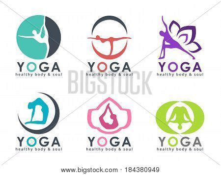 yoga logo abstract vector photo  trial bigstock