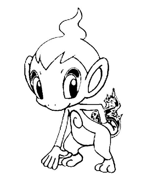 coloring pages pokemon chimchar drawings pokemon
