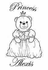 Coloring Name Pages Colouring Princess Alexis Print Chloe sketch template