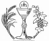 Communion Chalice Coloring Eucharist Pages First Drawing Clipart Wheat Printable Template Grapes Cup Getdrawings Grape Color Wafer Cross Vine Drawings sketch template