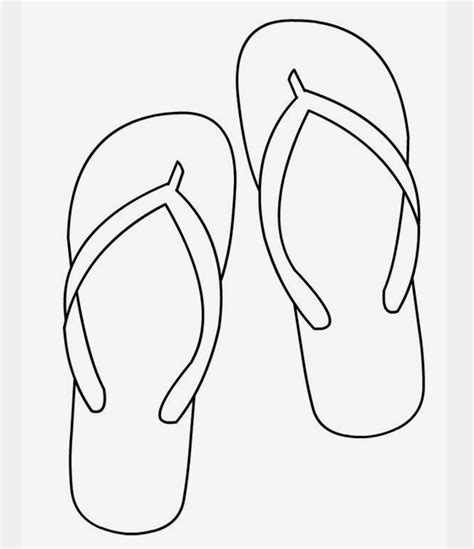 printable flip flop coloring pages printable templates
