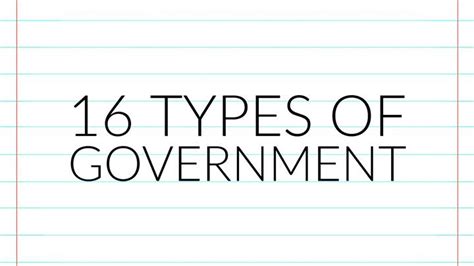 16 Types Of Government A Writer S Resource Writers Write