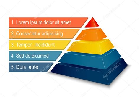 Pyramid Chart For Infographics — Stock Vector