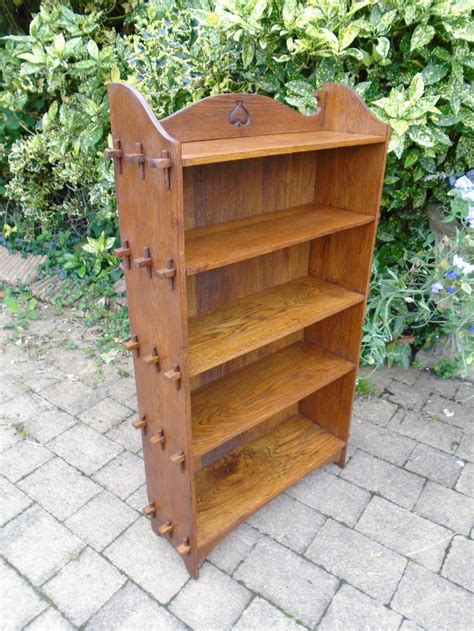 arts and crafts triple pegged oak bookcase antiques atlas