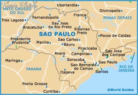 Sao Paulo Map Tourist Attractions Travelsfinders