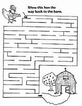 Mazes Maze Olds Corn Hen sketch template