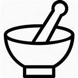 Mortar Pestle Medicine Bowl Pharmacy Kitchen Icon Vector Utensil Tool Getdrawings Drawing sketch template