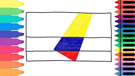 draw colombia flag drawing  colombian flag coloring pages  kids tanimated