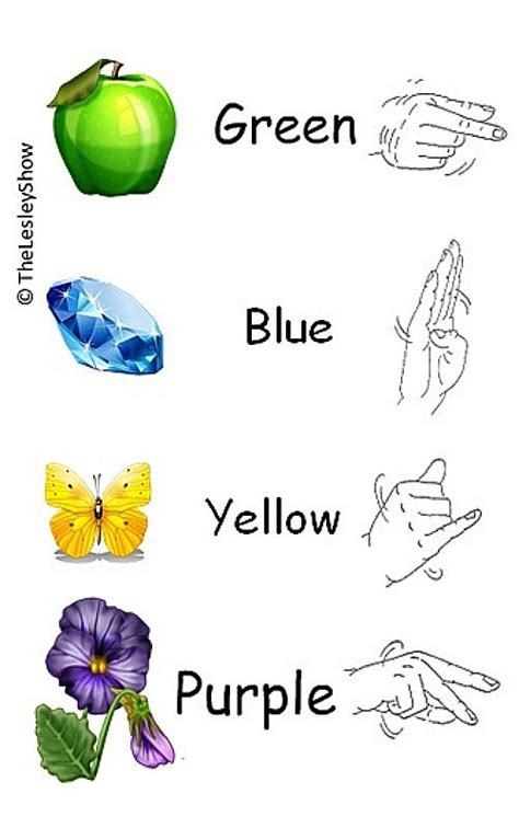 asl spring colours american sign language sign language alphabet