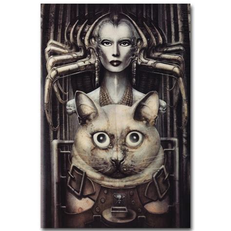 sil hr giger species  wall sticker silk poster light canvas decoration  painting