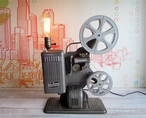 Vintage Upcycled 1940 Moviegraph 16mm Projector Filament Lamp Etsy