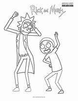 Morty Rick Coloring Pages Drawing Fun Pickle Adult Cartoon Books Choose Board Drawings Pdf sketch template