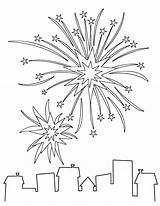 Coloring Pages Fireworks July 4th Makeandtakes sketch template