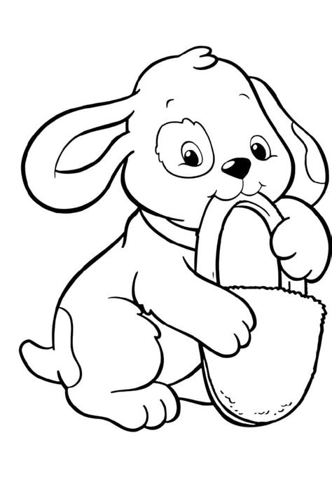 print  draw   puppy coloring pages