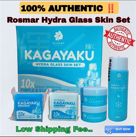 rosmar kagayaku hydra glass skin set  instant whitening lazada ph