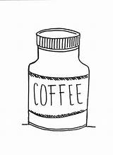 Coloring Pages Coffee Jars Oil Jar Template sketch template