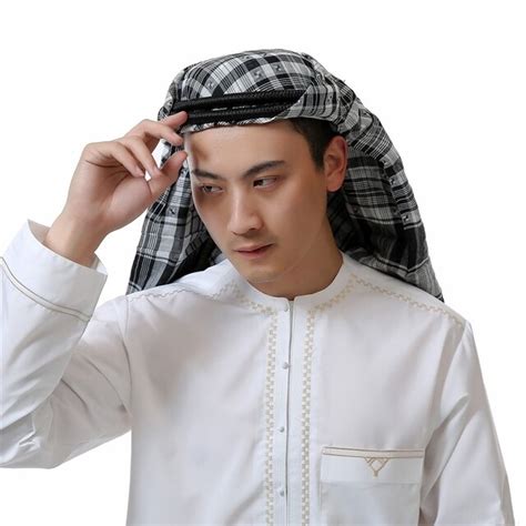 7color Muslim Men Hijabs Chiffon Dubai Arabic Tangle Turban Eid Mubarak