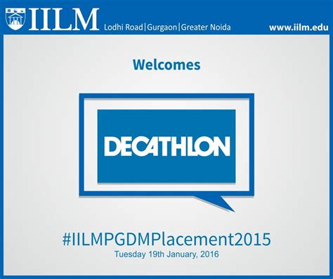 decathlon sports india iilm career management centre
