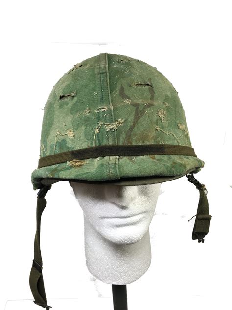 army helmet   vietnam erdl steel pot