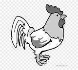 Rooster Coloring Clipart Cartoon Chicken Pages Animal sketch template