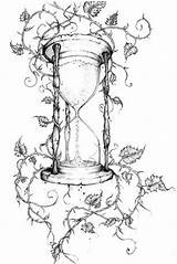 Hourglass Sanduhr Vine Vines Sablier Relojes Vorlage Frau Baum Tatoos Bedeutung Dibujo Timer Hour Oberschenkel Dorn Vorlagen Dornen Sabliers Tatouages sketch template
