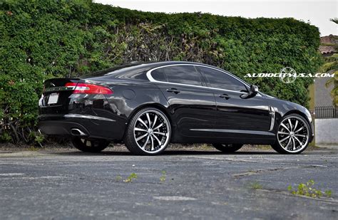 22 Lexani Lss 10 Bm Chrome Lip On Jaguar Xf