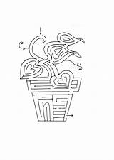 Maze Plant Coloring Edupics sketch template