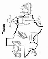 Coloring Map Texas Sheet Pages State sketch template