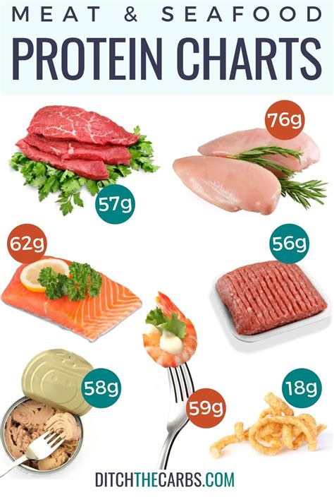 meat protein charts  meat    protein ditch