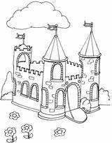 Mewarnai Animasi Istana Kastil sketch template
