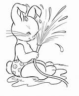 Coloring Pages Easter Peter Cottontail Bunny Water Sheets Printable Kids Sheet Splash Fountain Bunnies Color Honkingdonkey Activity Pbs Colouring Print sketch template