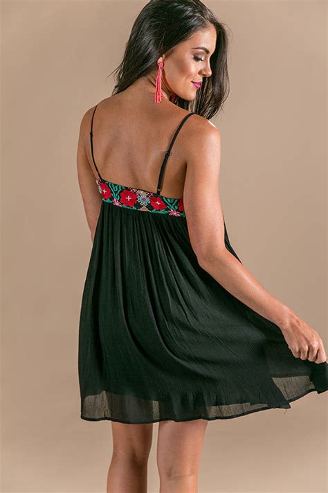 salsa  midnight embroidered dress impressions  boutique
