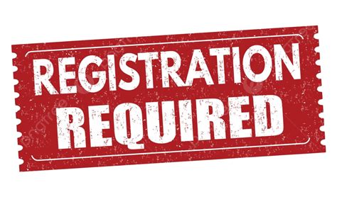 registration required sign  stamp register symbol illustration vector