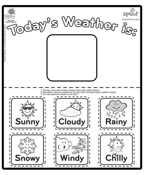 kinds  weather coloring page
