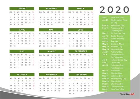 printable calendars monthly holidays yearly