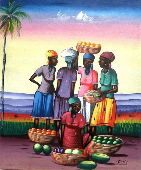pin  haitian art canvas paintings haitian paintings
