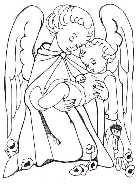 guardian angel coloring page angels pinterest guardian angels