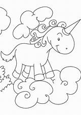 Einhorn Nuvole Unicorni Sulle Kleurplaat Blogmamma Ausdrucken Besuchen sketch template