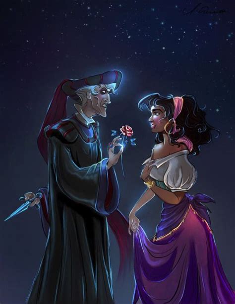 Esmeralda And Claude Frollo Disney Artwork Disney