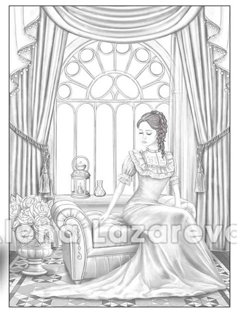 pin  regency victorian georgian coloring pages