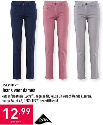 upfashion jeans voor dames promotie bij aldi