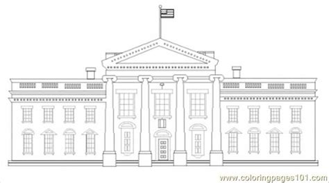 coloring pages white house architecture sightseeing