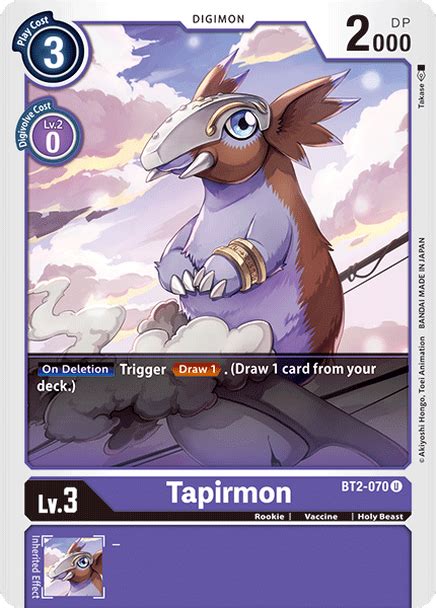 tapirmon bt  special release booster  uncommon shady bloom