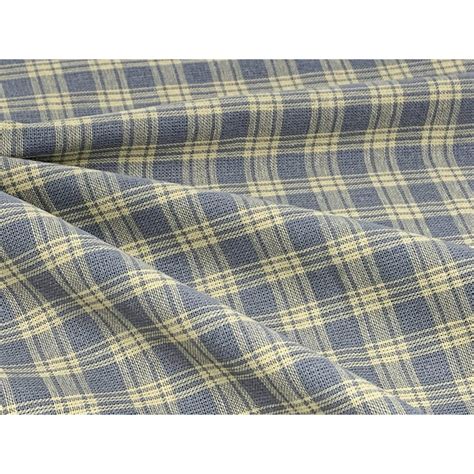waverly inspirations cotton  homespun  plaid steel color sewing fabric   yard